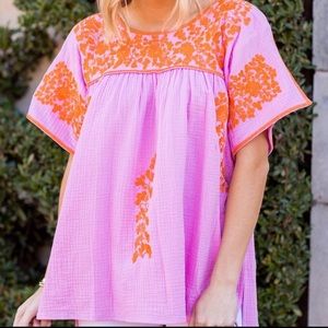 J Marie embroidered blouse